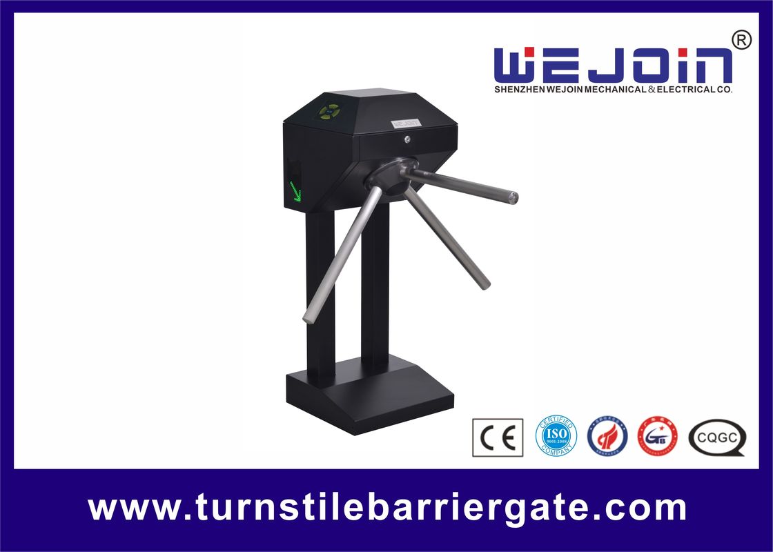 Supermarket Waist height tripod turnstile single sided entrance and exit machine , entrance and exist gate