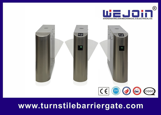 DC Brushless Motor Flap Barrier Gate 304 Stainless Steel 0.6s ความเร็วในการทำงาน